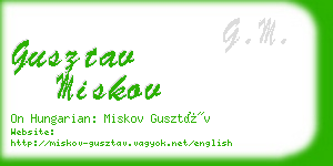 gusztav miskov business card